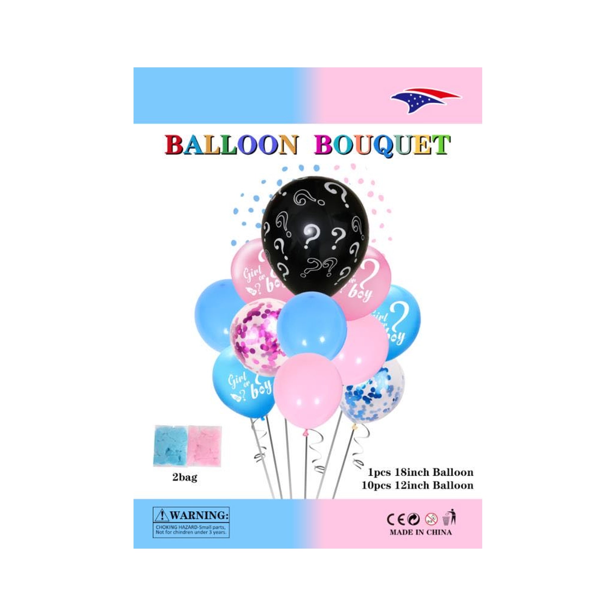 (c) Balloon Bouquet Gender Reveal